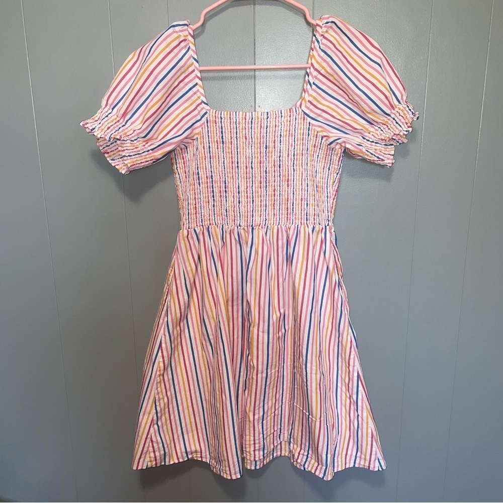 Draper James Cam Mulicolor Striped Smocked Dress XS - Picture 7 of 7